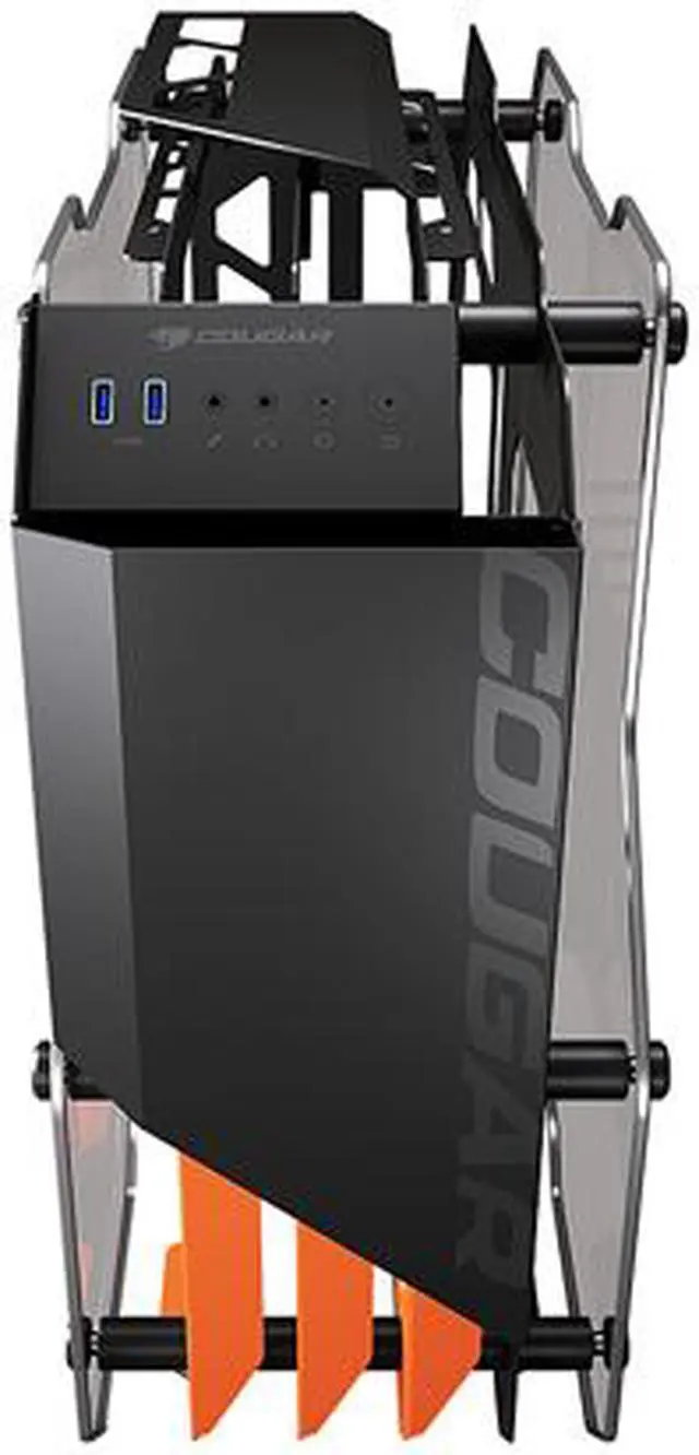 Alt view image 8 of 10 - COUGAR Blazer Essence Black Superb Open-frame Gaming Mid Tower Case
