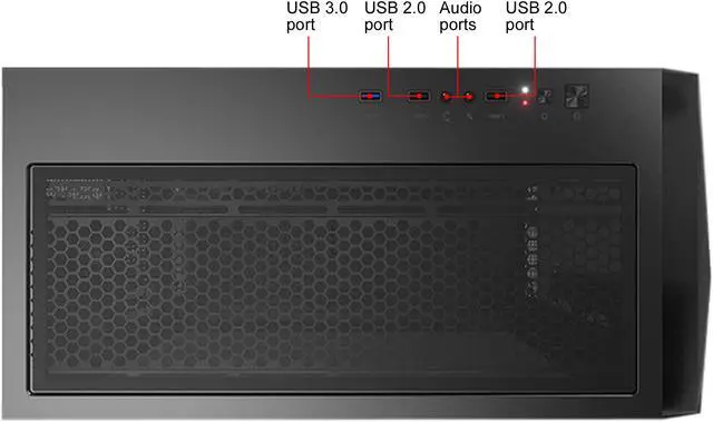 Alt view image 10 of 10 - COUGAR Dark Blader X5 Black Mid-Tower Case with Superior Airflow