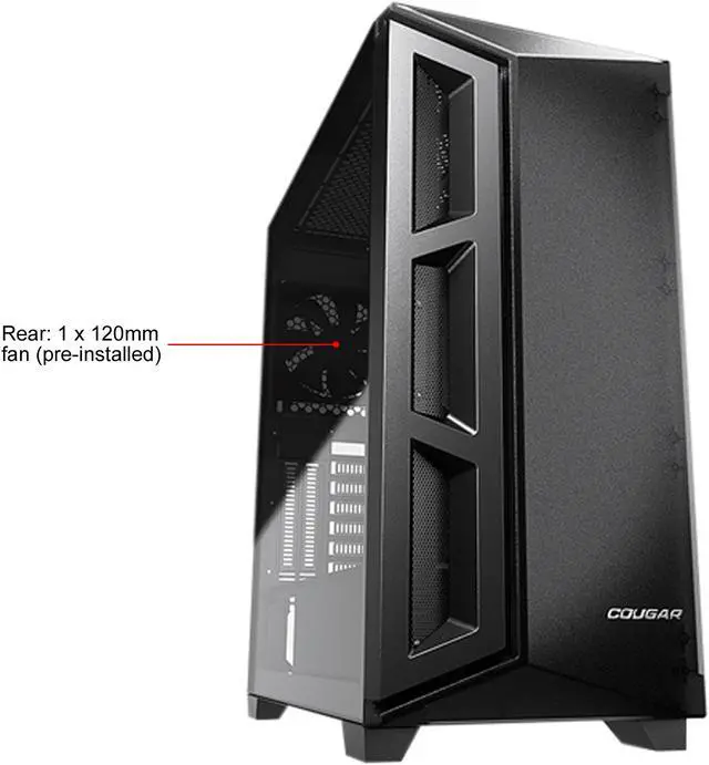 Alt view image 2 of 10 - COUGAR Dark Blader X5 Black Mid-Tower Case with Superior Airflow