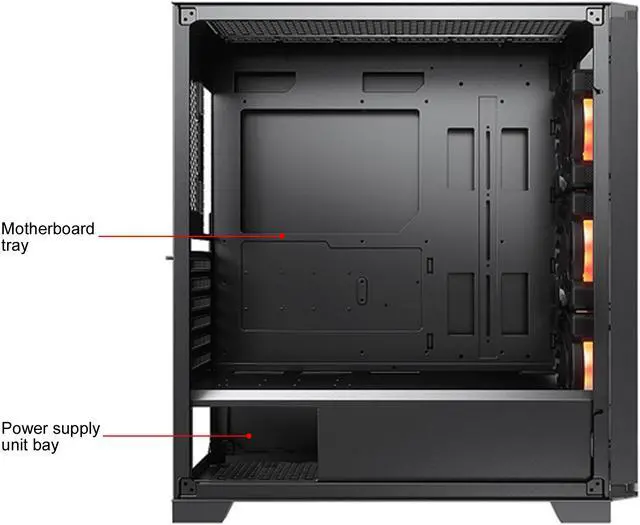 Alt view image 5 of 10 - COUGAR Dark Blader X5 RGB Black Distinctive RGB Mid-Tower Case with Superior Airflow