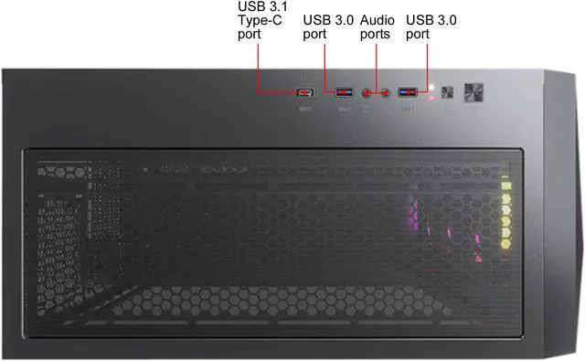 Alt view image 10 of 10 - COUGAR Dark Blader X5 RGB Black Distinctive RGB Mid-Tower Case with Superior Airflow