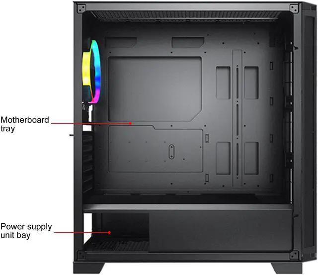 Alt view image 5 of 10 - COUGAR Dark Blader X7 Black Distinctive RGB Mid-Tower Case with Superior Airflow