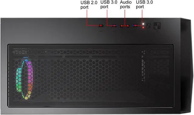 Alt view image 10 of 10 - COUGAR Dark Blader X7 Black Distinctive RGB Mid-Tower Case with Superior Airflow