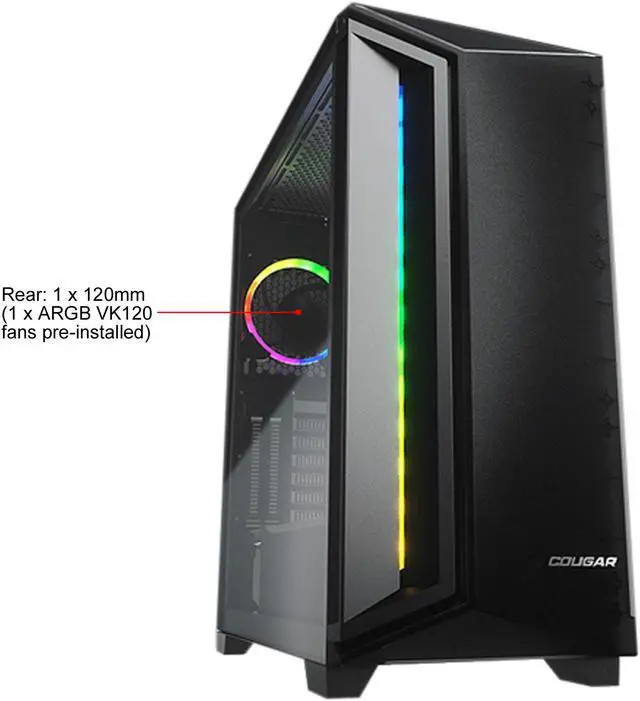 Alt view image 2 of 10 - COUGAR Dark Blader X7 Black Distinctive RGB Mid-Tower Case with Superior Airflow