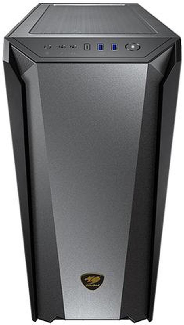 Alt view image 2 of 10 - COUGAR MX660 Iron RGB-Dark Dark Black Steel / Plastic / Tempered Glass ATX Mid Tower Computer Case with Iron Front Panel and Clear Tempered Glass Left Panel