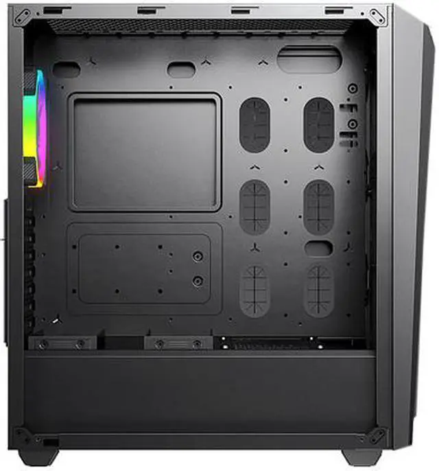 Alt view image 4 of 10 - COUGAR MX660 Iron RGB-Dark Dark Black Steel / Plastic / Tempered Glass ATX Mid Tower Computer Case with Iron Front Panel and Clear Tempered Glass Left Panel