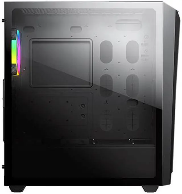 Alt view image 6 of 10 - COUGAR MX660 Iron RGB-Dark Dark Black Steel / Plastic / Tempered Glass ATX Mid Tower Computer Case with Iron Front Panel and Clear Tempered Glass Left Panel