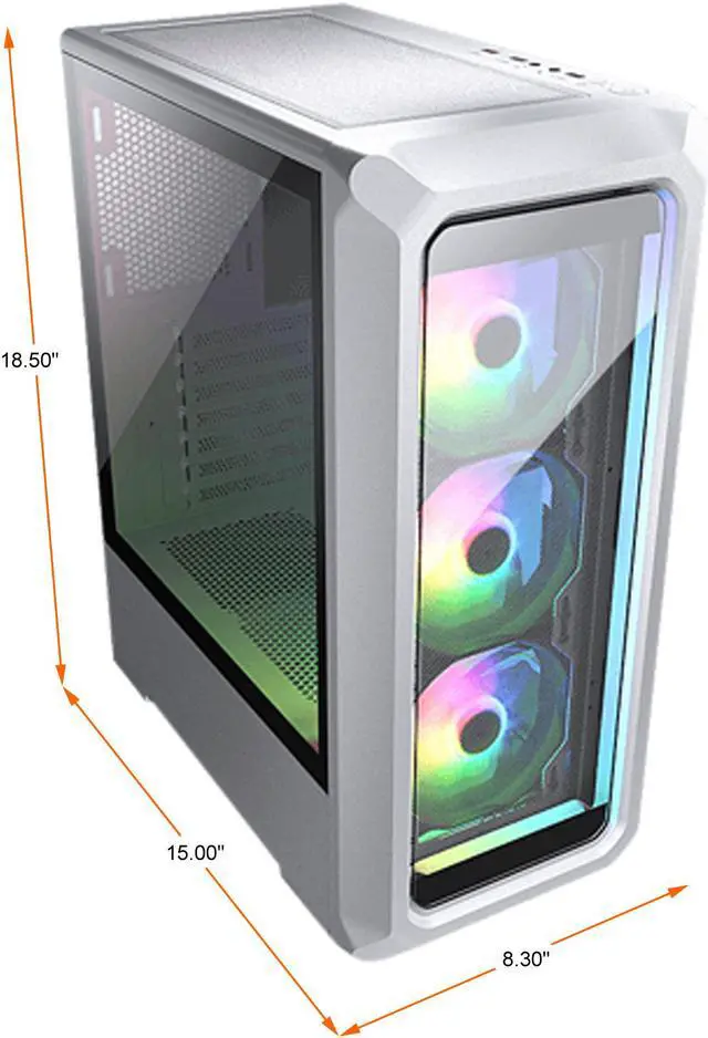 Alt view image 6 of 10 - COUGAR Archon 2 RGB White ATX Mid Tower Computer Case