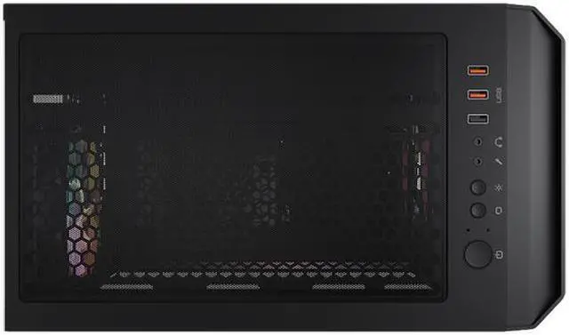 Alt view image 6 of 10 - COUGAR MX430 Air RGB Compact ARGB Mid Tower Case with Modern Patterned Air Vents, Black