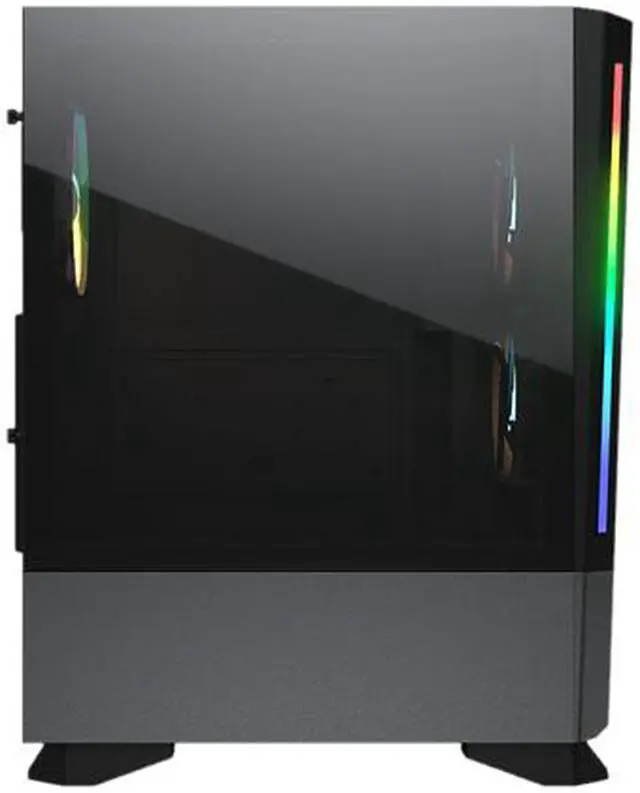 Alt view image 8 of 10 - COUGAR MX430 Air RGB Compact ARGB Mid Tower Case with Modern Patterned Air Vents, Black