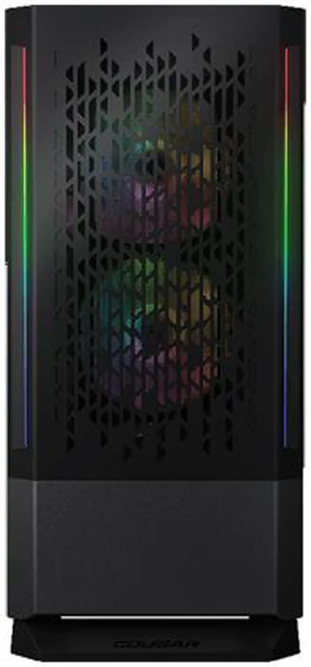 Alt view image 2 of 10 - COUGAR MX430 Air RGB Compact ARGB Mid Tower Case with Modern Patterned Air Vents, Black