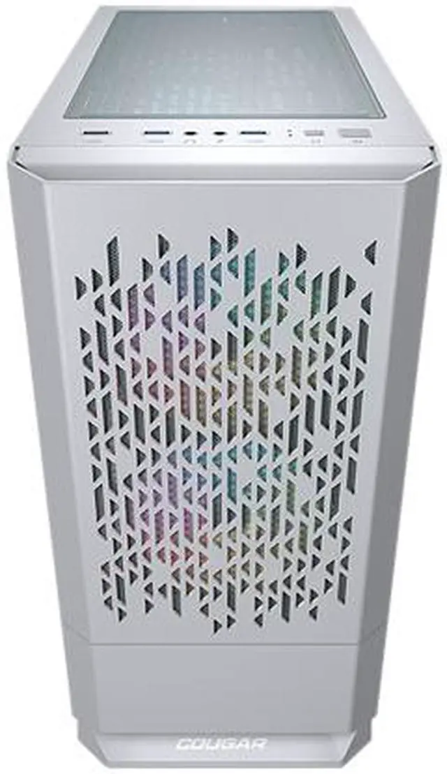 Alt view image 3 of 10 - COUGAR MG140 Air RGB White Micro ATX Tower Computer Case