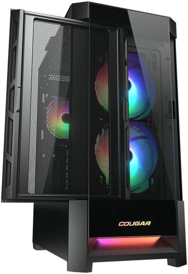 Cougar Duoface RGB Black Mid Tower Computer Cases with Glass and