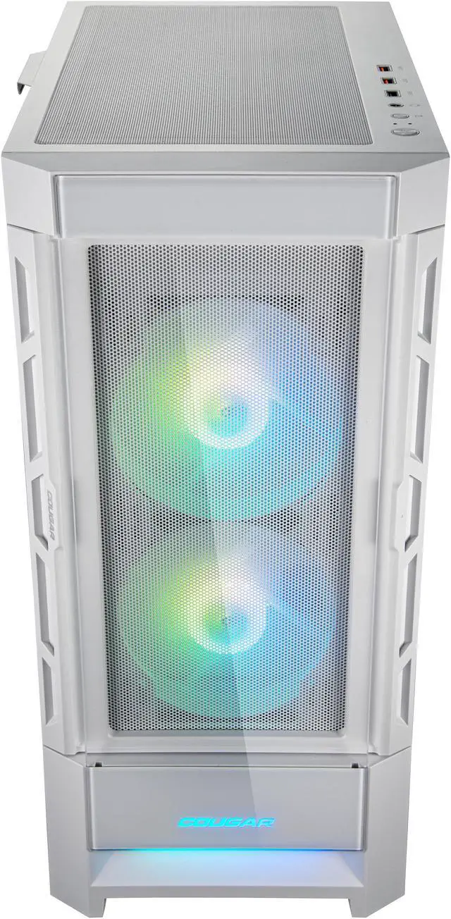 Alt view image 3 of 8 - Cougar Duoface RGB White Mid Tower Computer Cases with Glass and Mesh Front Panels included, CGR-5ZD1W-RGB