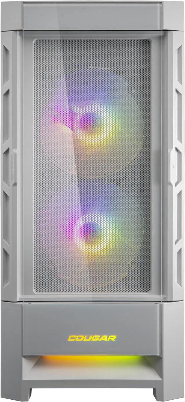 Alt view image 4 of 8 - Cougar Duoface RGB White Mid Tower Computer Cases with Glass and Mesh Front Panels included, CGR-5ZD1W-RGB