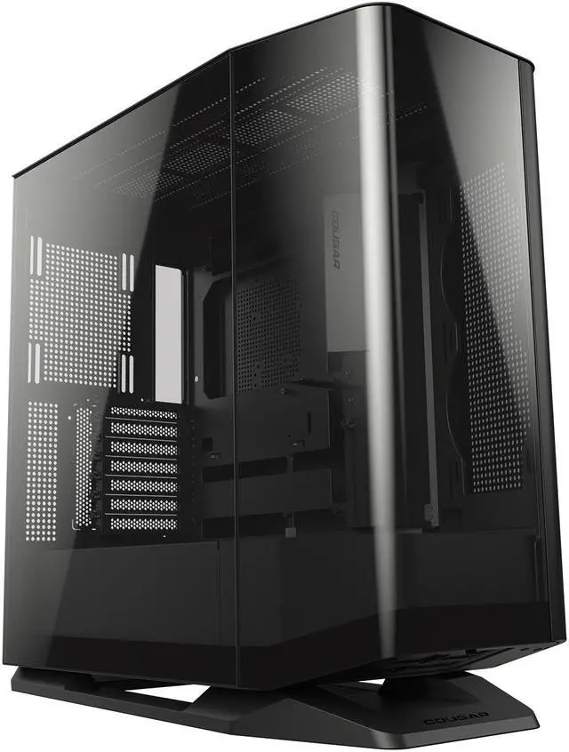 Main image of COUGAR FV270 Black Mid Tower Gaming Case with Tempered Curved Glass, 120mm Reversed ARGB PWM Bottom Fan pre-installed, Compatible with reverse cable/connector motherboard