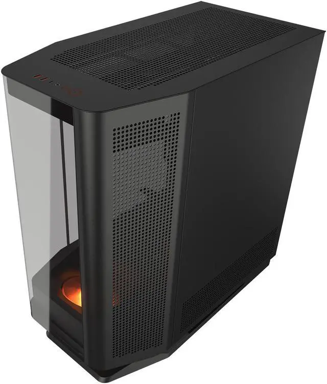 Alt view image 3 of 15 - COUGAR FV270 Black Mid Tower Gaming Case with Tempered Curved Glass, 120mm Reversed ARGB PWM Bottom Fan pre-installed, Compatible with reverse cable/connector motherboard