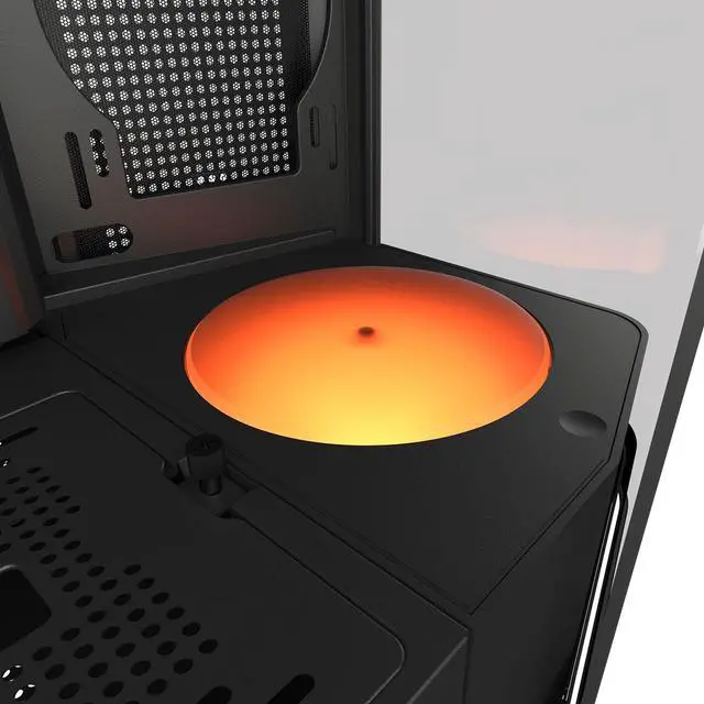 Alt view image 11 of 15 - COUGAR FV270 Black Mid Tower Gaming Case with Tempered Curved Glass, 120mm Reversed ARGB PWM Bottom Fan pre-installed, Compatible with reverse cable/connector motherboard