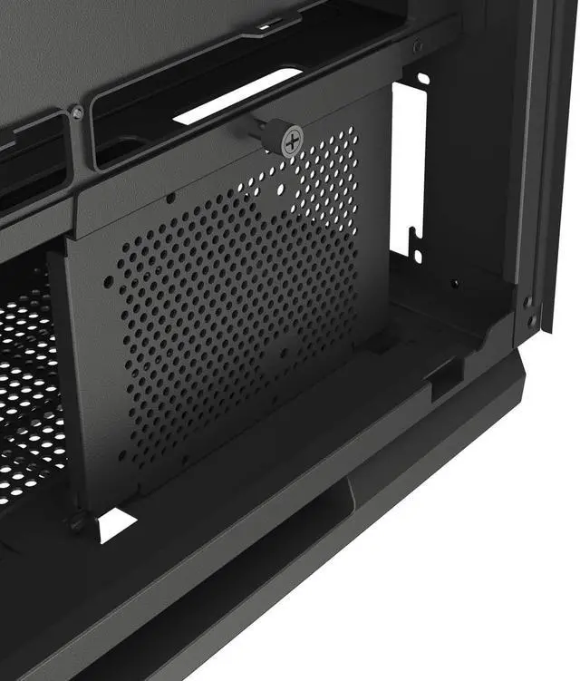 Alt view image 13 of 15 - COUGAR FV270 Black Mid Tower Gaming Case with Tempered Curved Glass, 120mm Reversed ARGB PWM Bottom Fan pre-installed, Compatible with reverse cable/connector motherboard