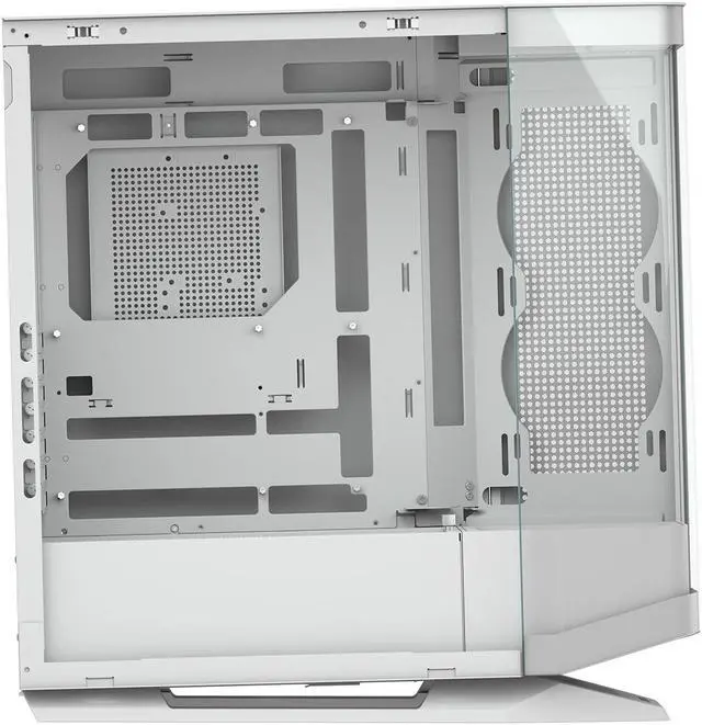Alt view image 4 of 16 - COUGAR FV270 White Mid Tower Gaming Case with Tempered Curved Glass, 120mm Reversed ARGB PWM Bottom Fan pre-installed, Compatible with reverse cable/connector motherboard