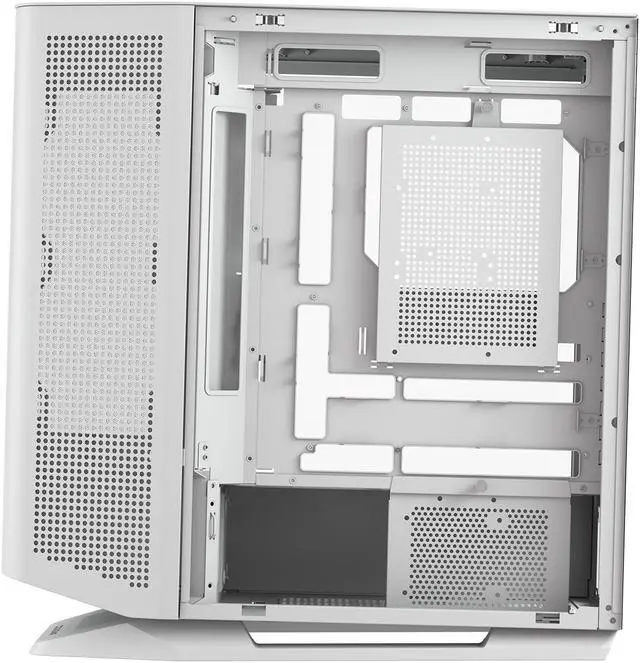 Alt view image 5 of 16 - COUGAR FV270 White Mid Tower Gaming Case with Tempered Curved Glass, 120mm Reversed ARGB PWM Bottom Fan pre-installed, Compatible with reverse cable/connector motherboard