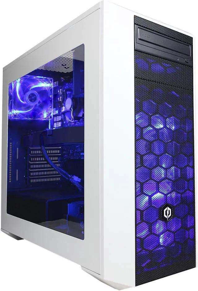 Main image of CyberPowerPC White Masterbox 5 Gaming Case W/window