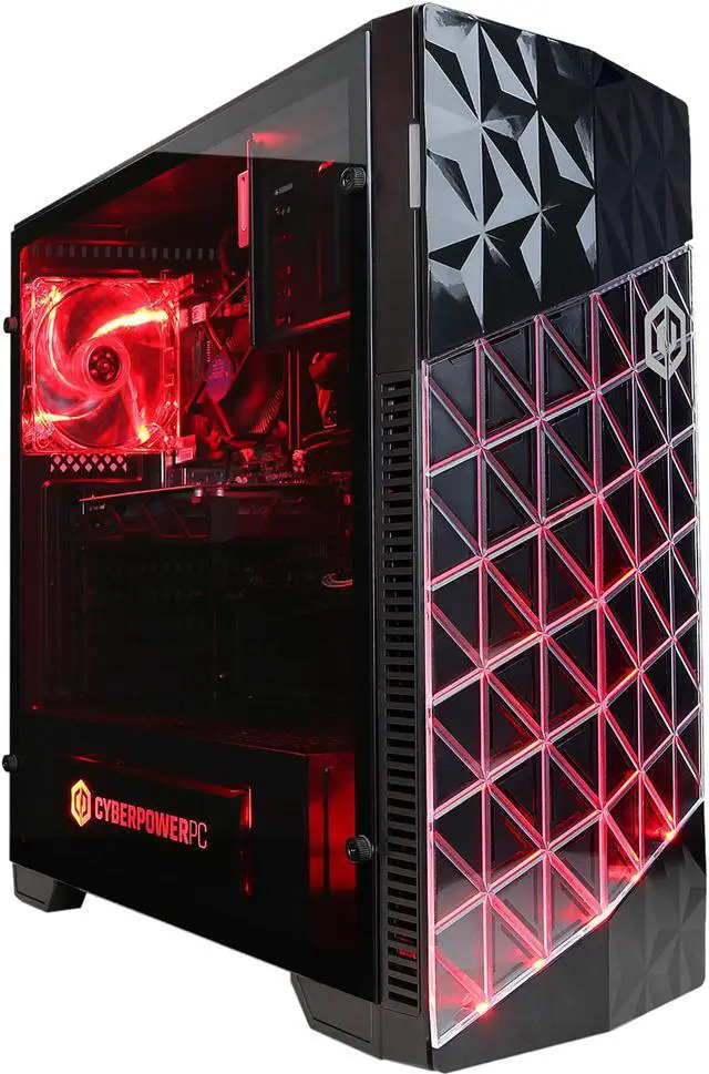 Main image of CyberPowerPC Black 260s Mid Tower Case W/tempered Glass