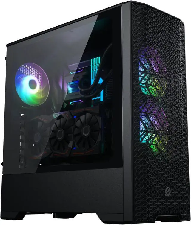 Alt view image 4 of 6 - Magniumgear Neo Air (MG-NE520A_DBK02) ATX Mid-tower, High Airflow Mesh front design, 2x 120 D-RGB fans, D-RGB Controller, Black