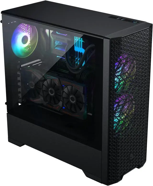Alt view image 6 of 6 - Magniumgear Neo Air (MG-NE520A_DBK02) ATX Mid-tower, High Airflow Mesh front design, 2x 120 D-RGB fans, D-RGB Controller, Black