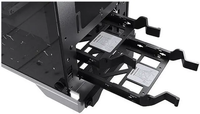 Alt view image 7 of 8 - MetallicGear Neo V2 Micro-ATX Case, Compact Chassis, Sand Blasted Aluminum, Dual Tempered Glass Side Panels, Silver