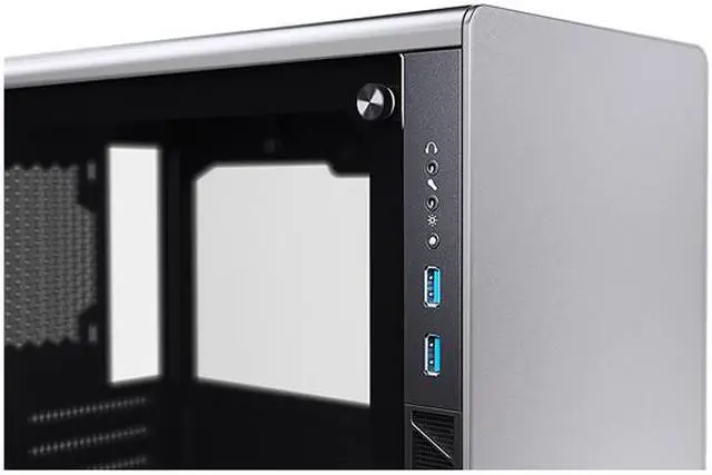 Alt view image 5 of 8 - MetallicGear Neo V2 Micro-ATX Case, Compact Chassis, Sand Blasted Aluminum, Dual Tempered Glass Side Panels, Silver