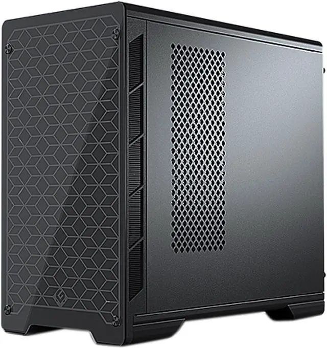 Alt view image 3 of 10 - MetallicGear Neo-G V2 Mini-ITX Case, Compact Chassis, Sand Blasted Aluminum, Tempered Glass Panels, Black
