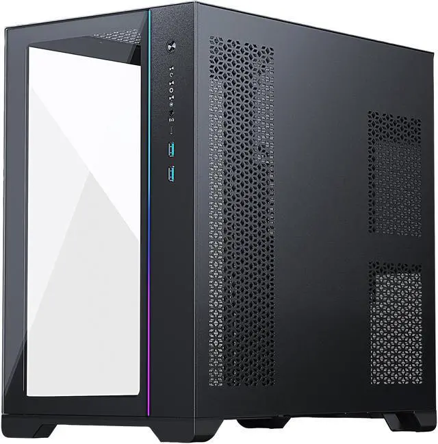 Alt view image 5 of 15 - MetallicGear NEO Qube, Dual Tempered Glass Design, Dual Chamber ATX Mid-Tower, Digital-RGB Lighting, Dual System Support, Black