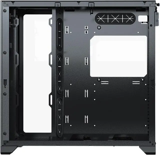Alt view image 10 of 15 - MetallicGear NEO Qube, Dual Tempered Glass Design, Dual Chamber ATX Mid-Tower, Digital-RGB Lighting, Dual System Support, Black