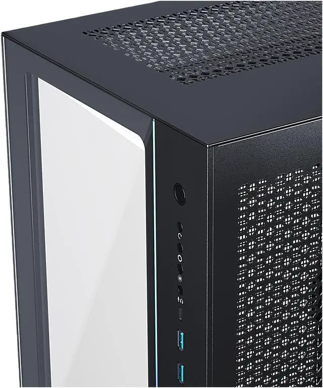 Alt view image 11 of 15 - MetallicGear NEO Qube, Dual Tempered Glass Design, Dual Chamber ATX Mid-Tower, Digital-RGB Lighting, Dual System Support, Black