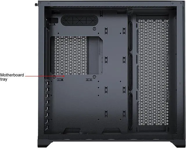 Alt view image 8 of 15 - MetallicGear NEO Qube, Dual Tempered Glass Design, Dual Chamber ATX Mid-Tower, Digital-RGB Lighting, Dual System Support, Black