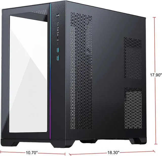 Alt view image 6 of 15 - MetallicGear NEO Qube, Dual Tempered Glass Design, Dual Chamber ATX Mid-Tower, Digital-RGB Lighting, Dual System Support, Black