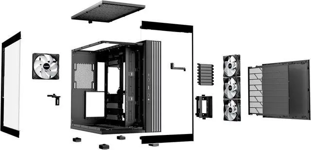 Alt view image 4 of 9 - be quiet! LIGHT BASE 600 LX Black ABS / Steel / Tempered Glass ATX Mid Tower Case