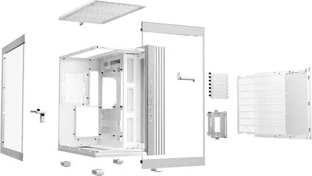 Alt view image 4 of 9 - be quiet! Light Base 600 DX - White Steel (SGCC), ABS, Glass ATX Mid Tower Case