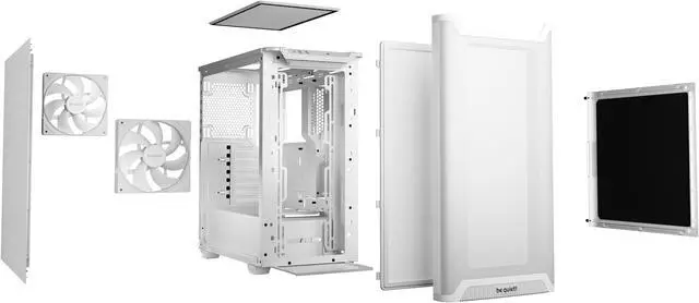 Alt view image 7 of 8 - be quiet! BG075 PURE BASE 501 Airflow White ABS / Steel ATX Full Tower Computer Case
