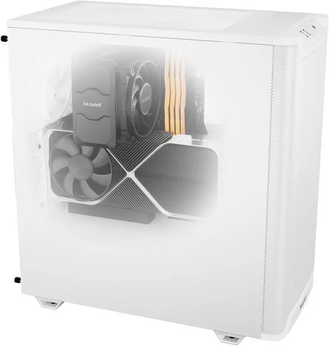Alt view image 5 of 8 - be quiet! BG075 PURE BASE 501 Airflow White ABS / Steel ATX Full Tower Computer Case