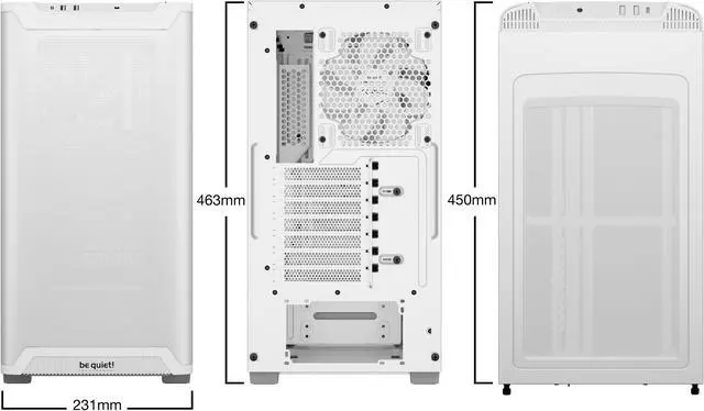 Alt view image 7 of 9 - be quiet! BGW75 PURE BASE 501 Airflow White ABS / Steel / Tempered Glass ATX Full Tower Computer Case