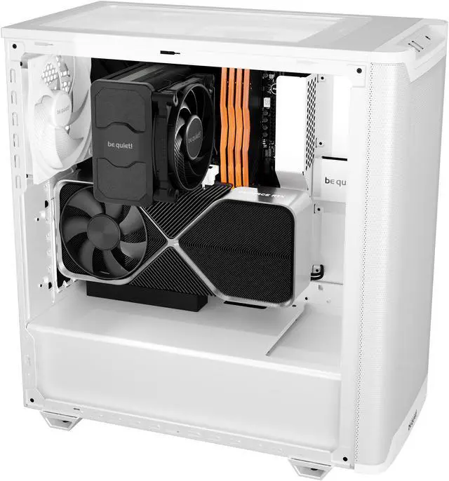 Alt view image 4 of 9 - be quiet! BGW75 PURE BASE 501 Airflow White ABS / Steel / Tempered Glass ATX Full Tower Computer Case
