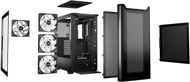 Alt view image 4 of 8 - be quiet! Pure base 501 LX BGW78 Black ABS / Steel / Tempered Glass Cases (Computer Cases - ATX Form)
