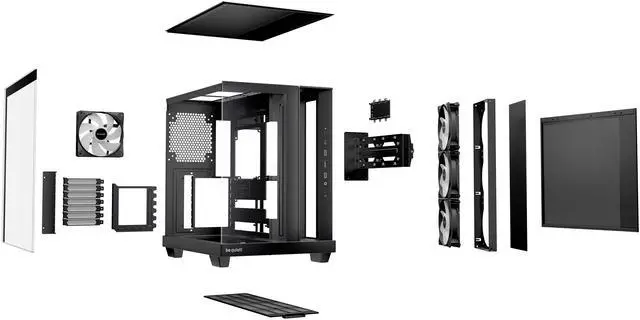 Alt view image 6 of 8 - be quiet! Light Base 500 LX Black Light Base 500 LX Black Black ABS / Steel / Tempered Glass ATX / M-ATX / Mini-ATX case