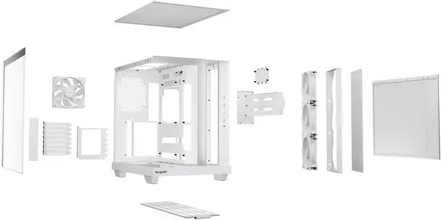 Alt view image 6 of 8 - Be Quiet Light Base 500 LX White Light Base 500 LX White White ABS / Steel / Tempered Glass ATX / M-ATX / Mini-ATX case