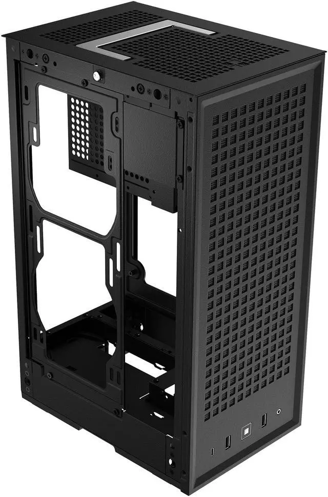 Alt view image 5 of 9 - HYTE Revolt 3 Small Form Factor Premium ITX Computer Gaming Case with 700W 80+ Gold SFX Power Supply, Black