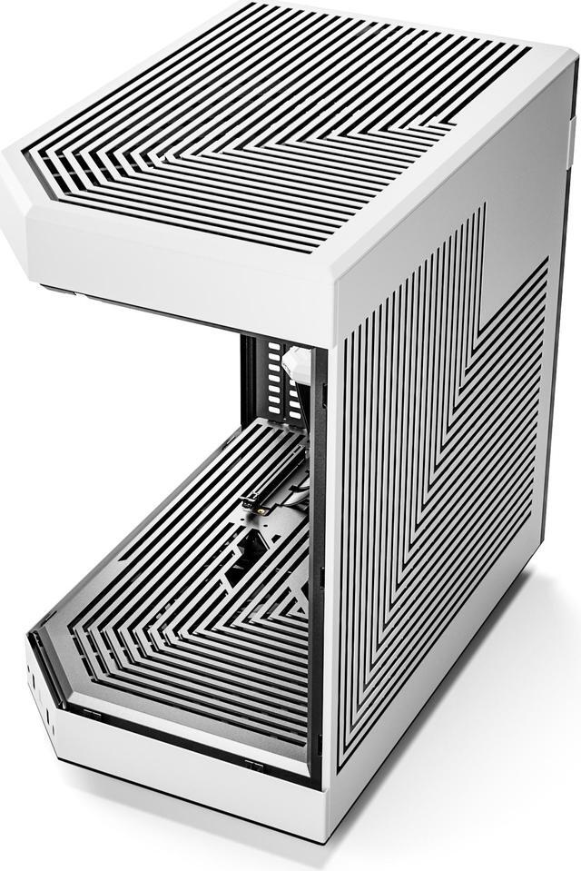 Alt view image 7 of 9 - HYTE Y60 Modern Aesthetic Dual Chamber Panoramic Tempered Glass Mid-Tower ATX Computer Gaming Case with PCIe 4.0 Riser Cable Included, White