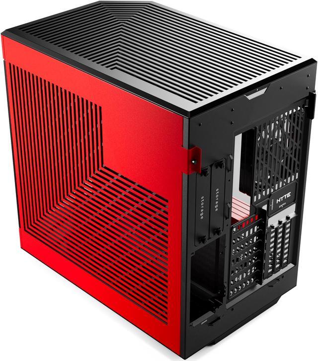 Alt view image 6 of 6 - HYTE Y60 Modern Aesthetic Dual Chamber Panoramic Tempered Glass Mid-Tower ATX Computer Gaming Case with PCIe 4.0 Riser Cable Included, Red