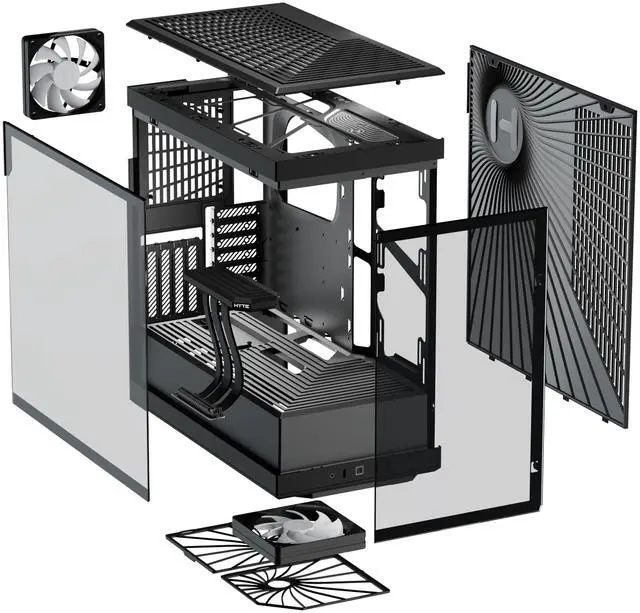 Alt view image 6 of 6 - HYTE Y40 Mainstream Vertical GPU Case ATX Mid Tower Gaming Case with PCI Express 4.0 x 16 Riser Cable Included, Black